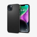 ACS04773 - iPhone 14 Plus Case Thin Fit in black showing the back and front