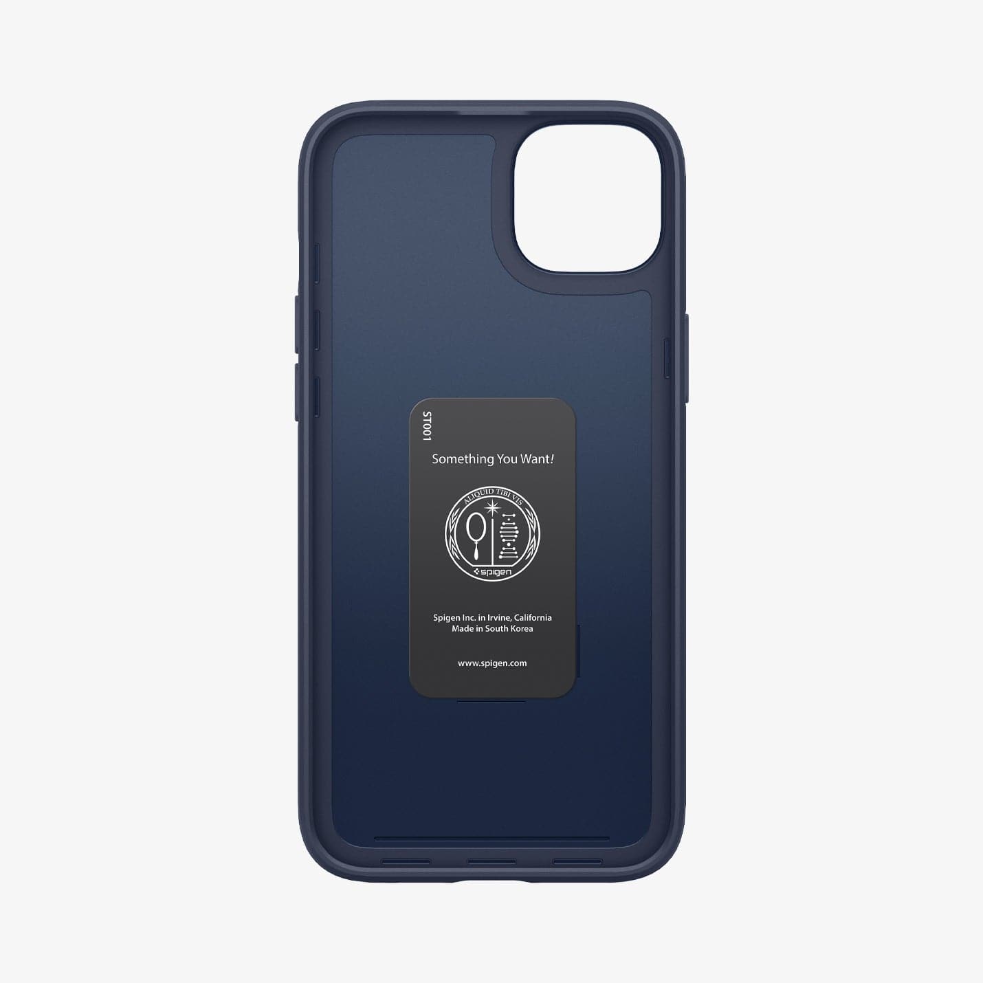 ACS04775 - iPhone 14 Plus Case Thin Fit in navy blue showing the inside of case
