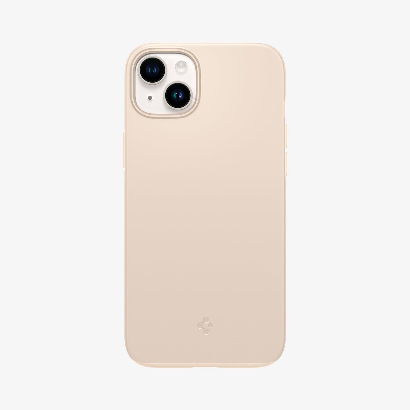ACS04778 - iPhone 14 Plus Case Thin Fit in sand beige showing the back