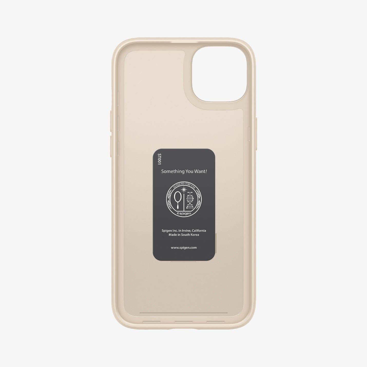 ACS04778 - iPhone 14 Plus Case Thin Fit in sand beige showing the inside of case