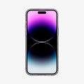 ACS04954 - iPhone 14 Pro Case Liquid Crystal Glitter in crystal quartz showing the front