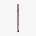 ACS04955 - iPhone 14 Pro Case Liquid Crystal Glitter in rose quartz showing the side with volume controls