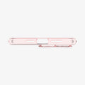 ACS04955 - iPhone 14 Pro Case Liquid Crystal Glitter in rose quartz showing the bottom with precise cutouts