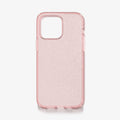 ACS04955 - iPhone 14 Pro Case Liquid Crystal Glitter in rose quartz showing the inside of case