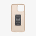 ACS04785 - iPhone 14 Pro Case Thin Fit in sand beige showing the inside of case