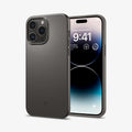 ACS04782 - iPhone 14 Pro Case Thin Fit in gunmetal showing the back and front