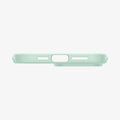 ACS04784 - iPhone 14 Pro Case Thin Fit in apple mint showing the bottom with precise cutouts