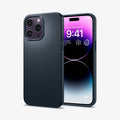 ACS04781 - iPhone 14 Pro Case Thin Fit in metal slate showing the back and front