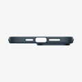 ACS04781 - iPhone 14 Pro Case Thin Fit in metal slate showing the bottom with precise cutouts