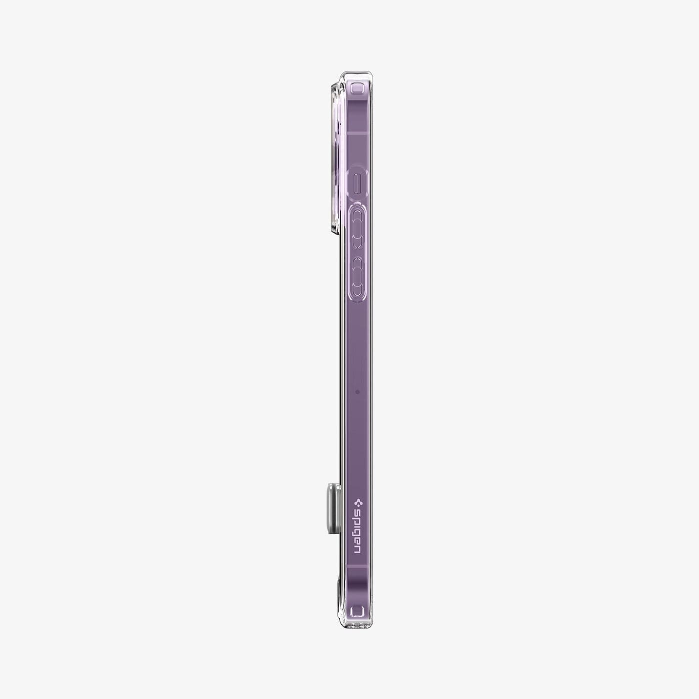 ACS04973 - iPhone 14 Pro Case Ultra Hybrid S in crystal clear showing the side with volume controls