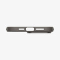 ACS04767 - iPhone 14 Pro Max Case Thin Fit in gunmetal showing the bottom with precise cutouts