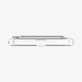 ACS04829 - iPhone 14 Pro Max Case Ultra Hybrid S in crystal clear showing the bottom with precise cutouts
