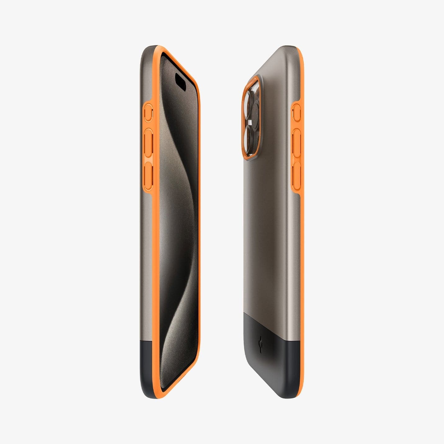 ACS06746 - iPhone 15 Pro Case Style Armor (MagFit) in alpine gold showing the sides, partial front and back