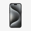 ACS06748 - iPhone 15 Pro Case Style Armor (MagFit) in classic silver showing the front