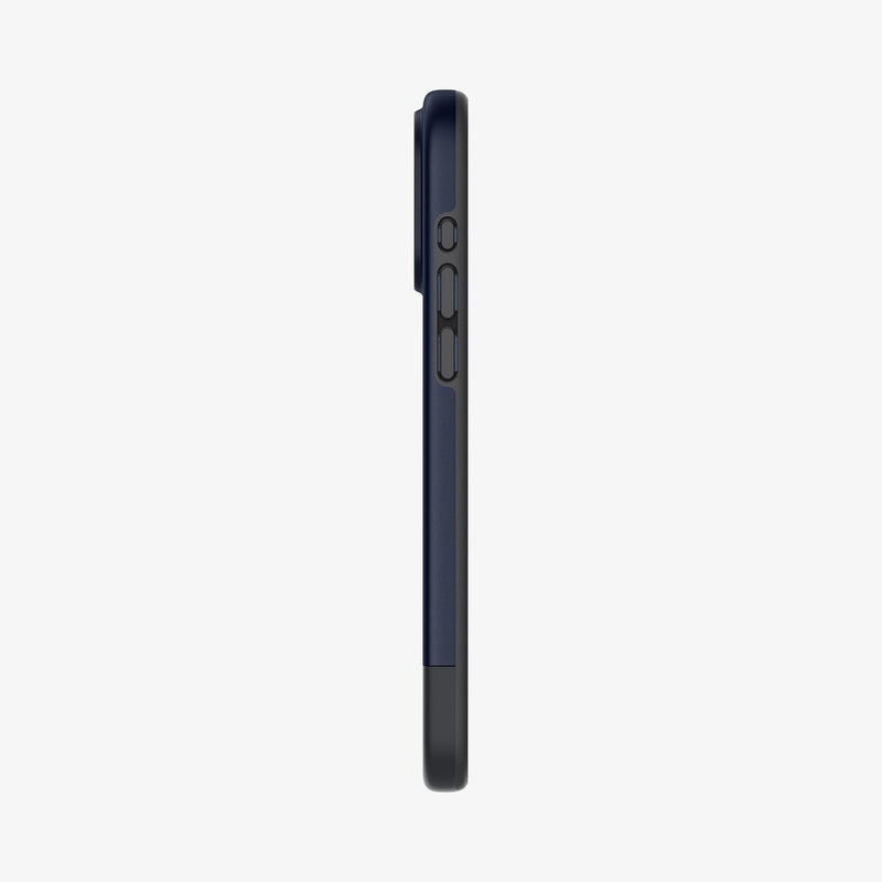 ACS06747 - iPhone 15 Pro Case Style Armor (MagFit) in midnight indigo showing the side