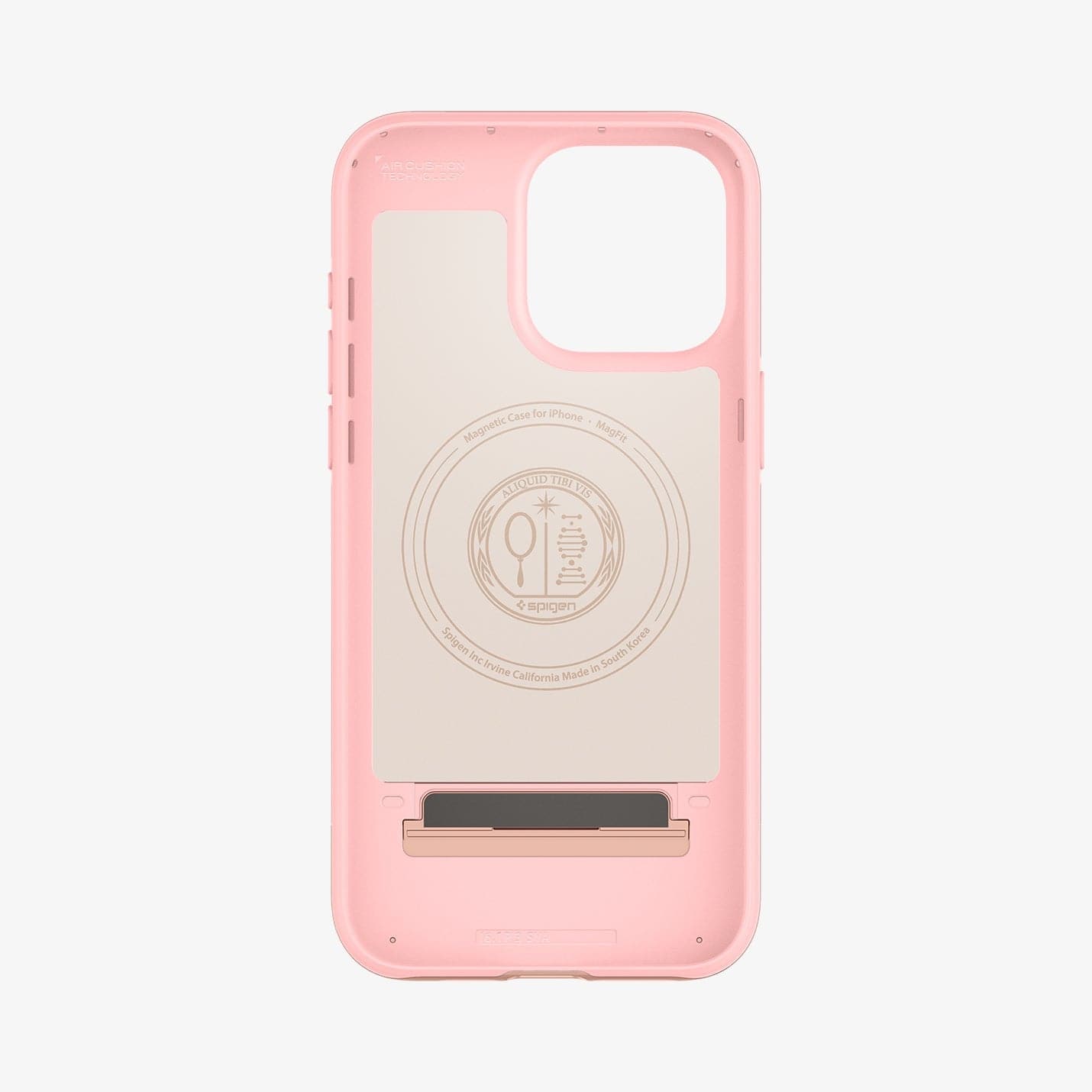 ACS06745 - iPhone 15 Pro Case Style Armor (MagFit) in rose gold showing the inside of case