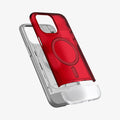 ACS06744 - iPhone 15 Pro Case Classic C1 (MagFit) in ruby showing the multiple layers of case