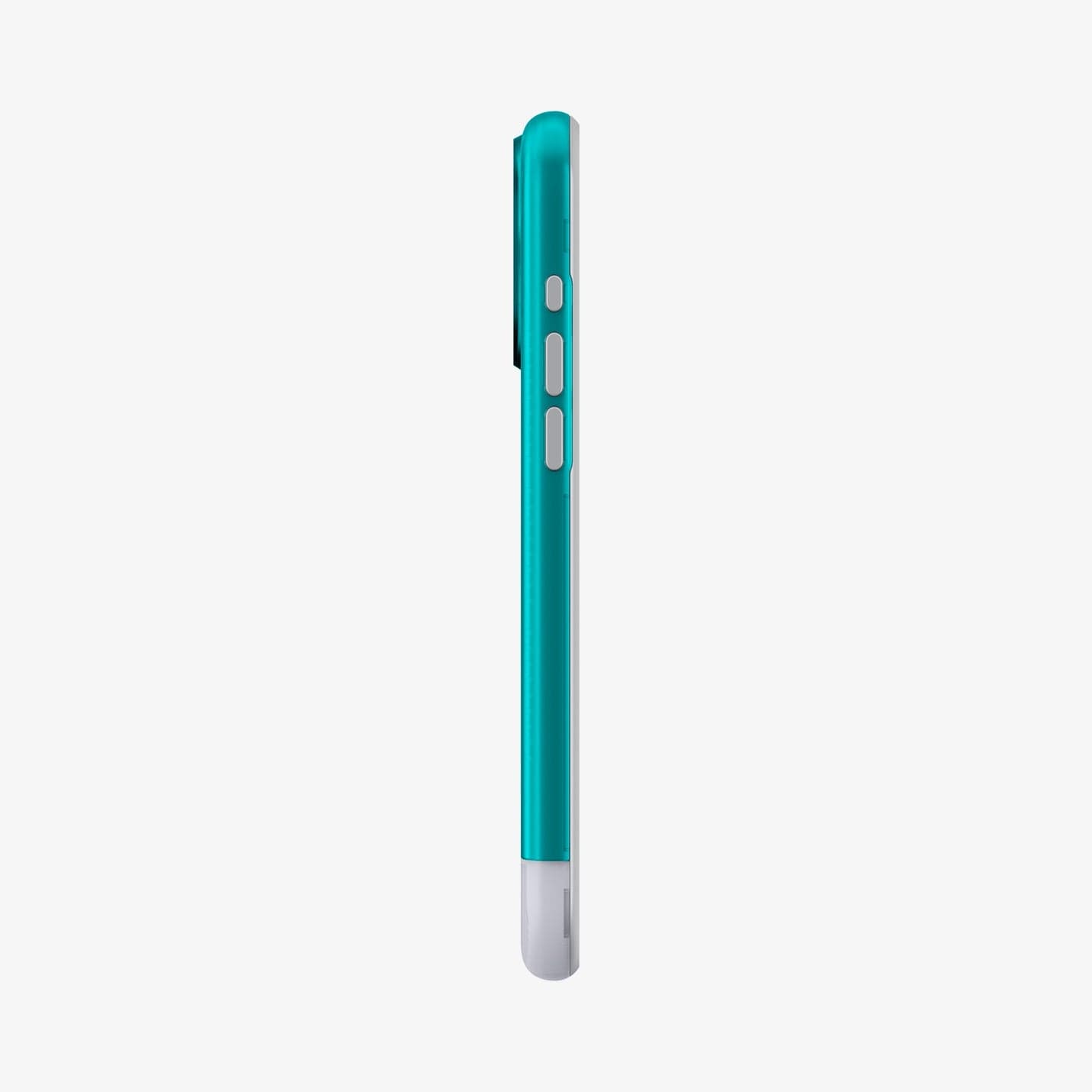 ACS06608 - iPhone 15 Pro Max Case Classic C1 (MagFit) in bondi blue showing the side with volume controls