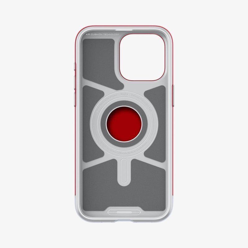  ACS06609 - iPhone 15 Pro Max Case Classic C1 (MagFit) in ruby showing the inside of case