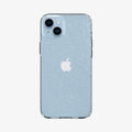 ACS05034 - iPhone 14 Case Liquid Crystal Glitter in crystal quartz showing the back