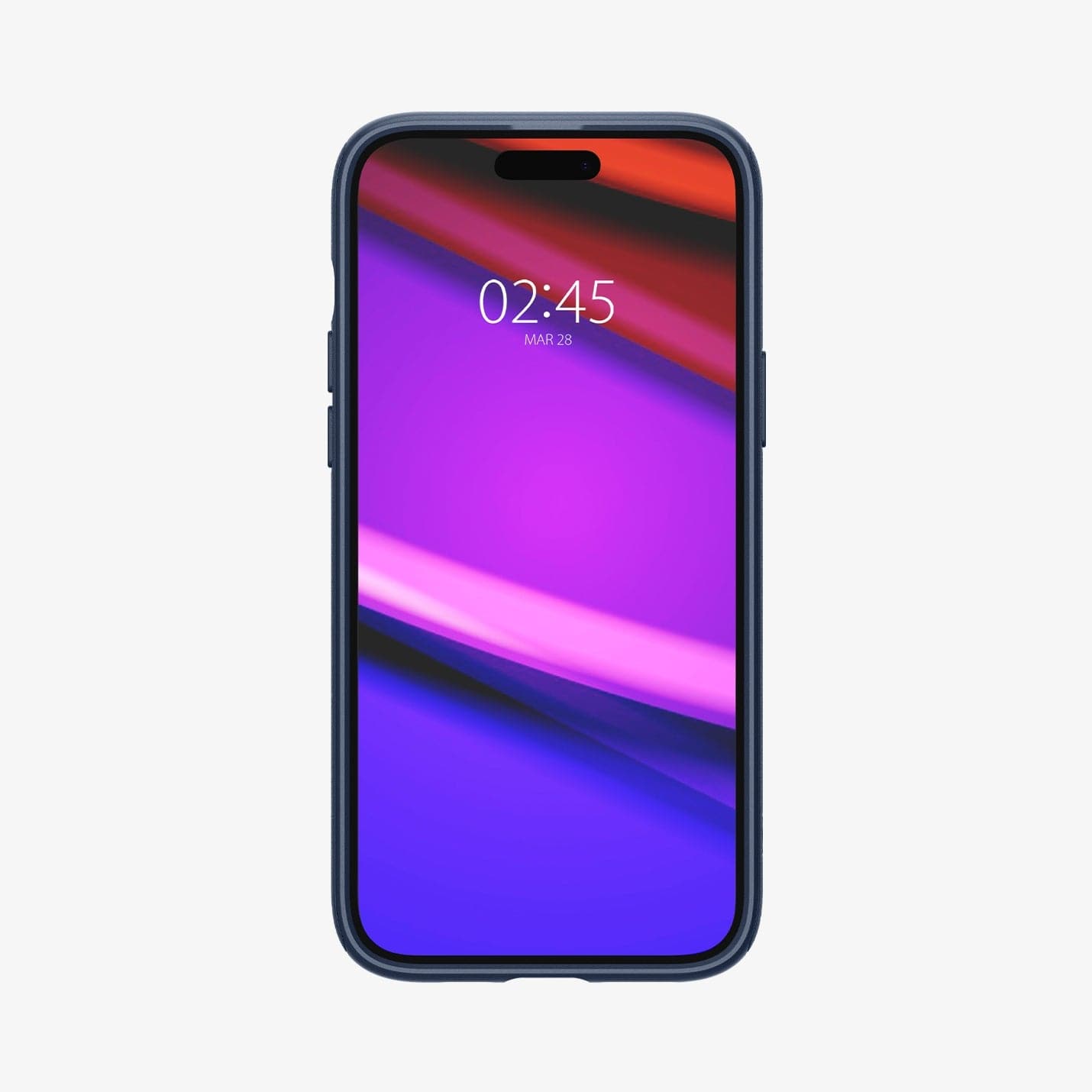 ACS06816 - iPhone 15 Case Mag Armor (MagFit) in navy blue showing the front