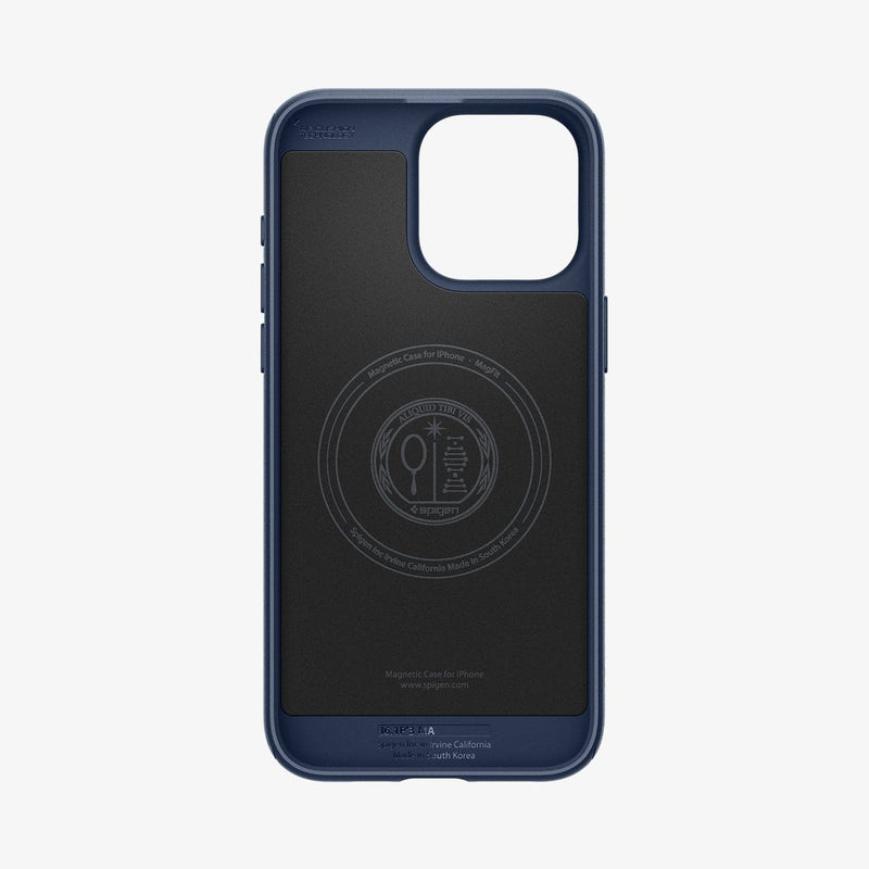 ACS06737 - iPhone 15 Pro Case Mag Armor (MagFit) in navy blue showing the inside of case
