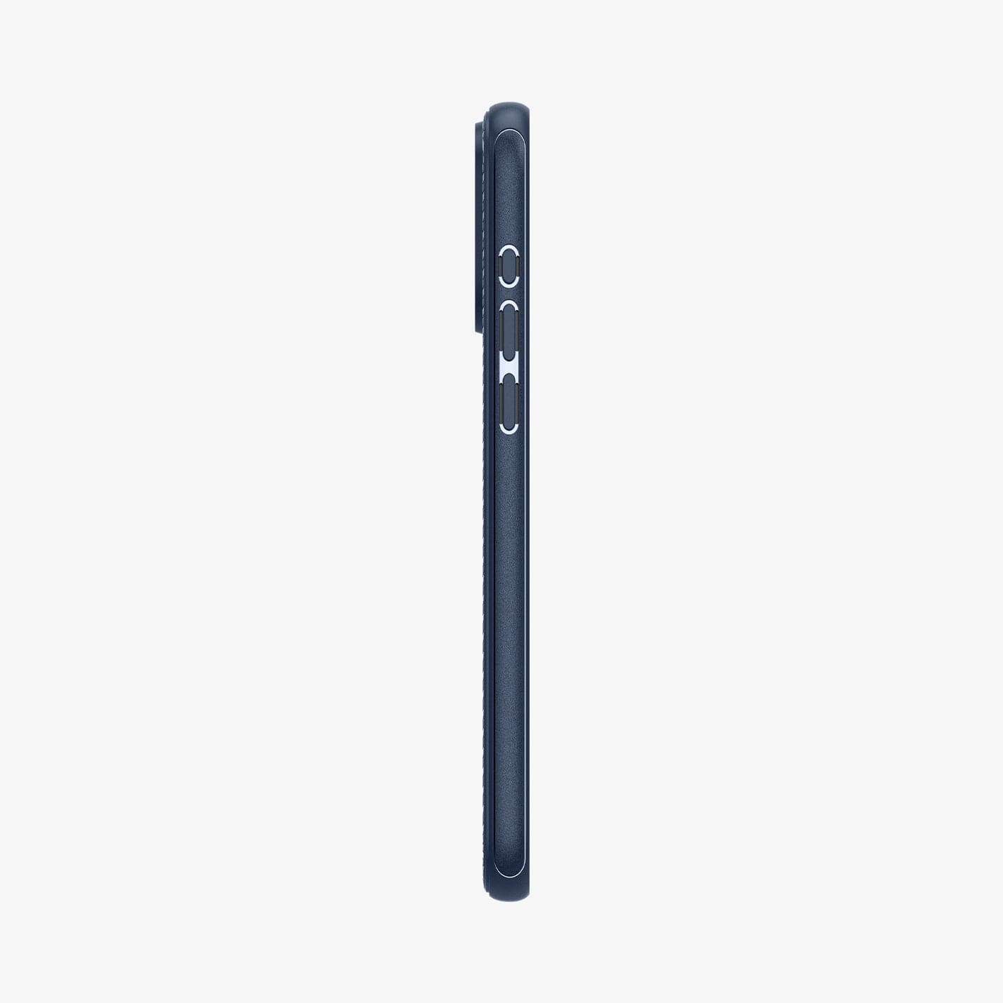 ACS06737 - iPhone 15 Pro Case Mag Armor (MagFit) in navy blue showing the side