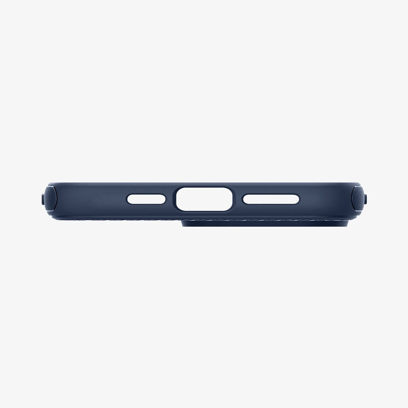 ACS06737 - iPhone 15 Pro Case Mag Armor (MagFit) in navy blue showing the bottom