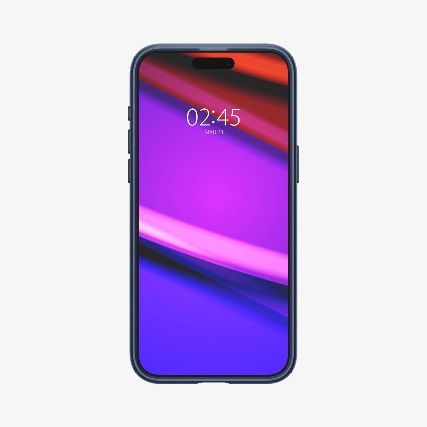 ACS06598 - iPhone 15 Pro Max Case Mag Armor (MagFit) in navy blue showing the front