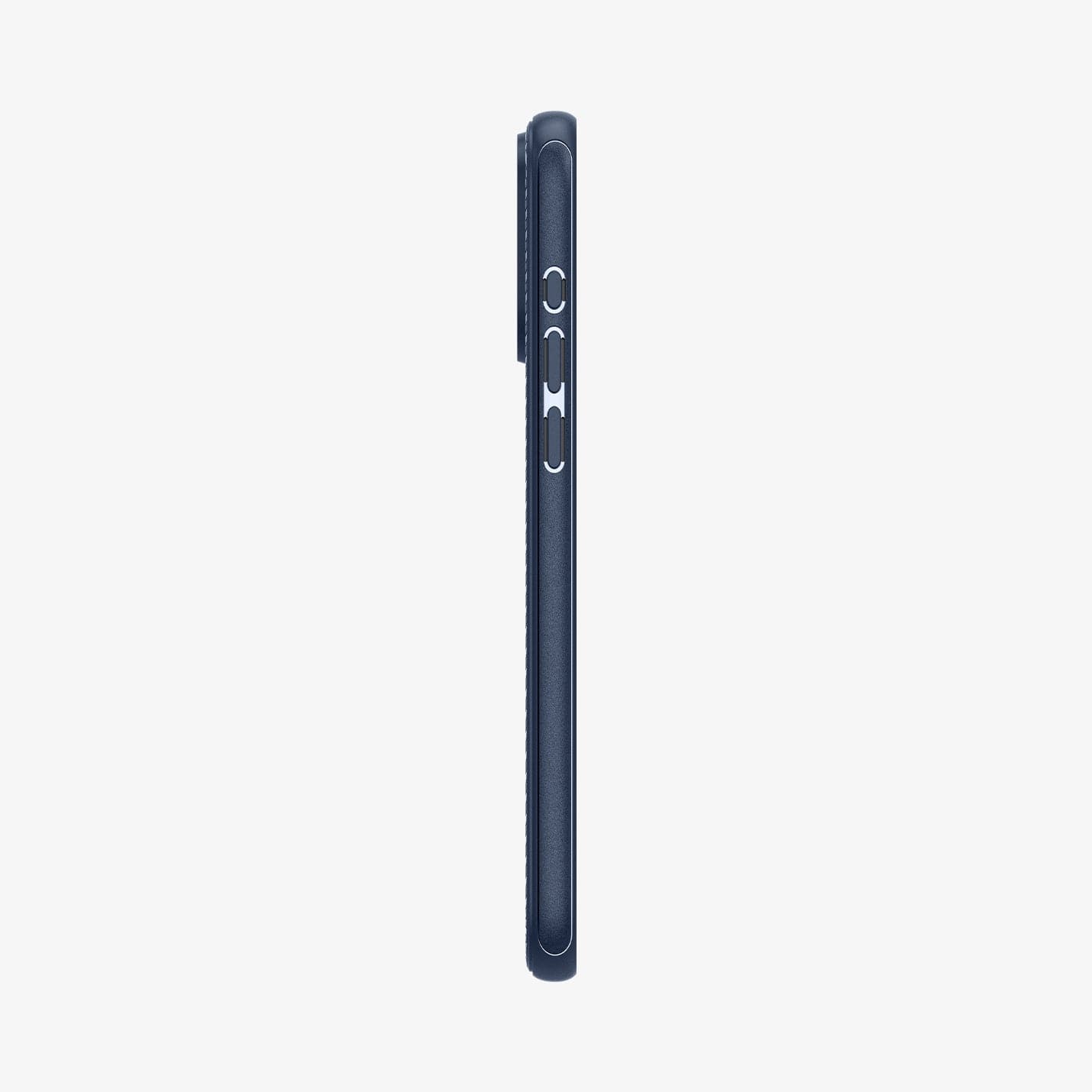 ACS06598 - iPhone 15 Pro Max Case Mag Armor (MagFit) in navy blue showing the side