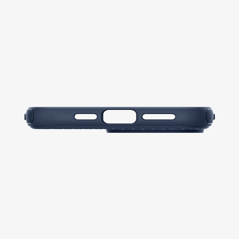 ACS06598 - iPhone 15 Pro Max Case Mag Armor (MagFit) in navy blue showing the bottom