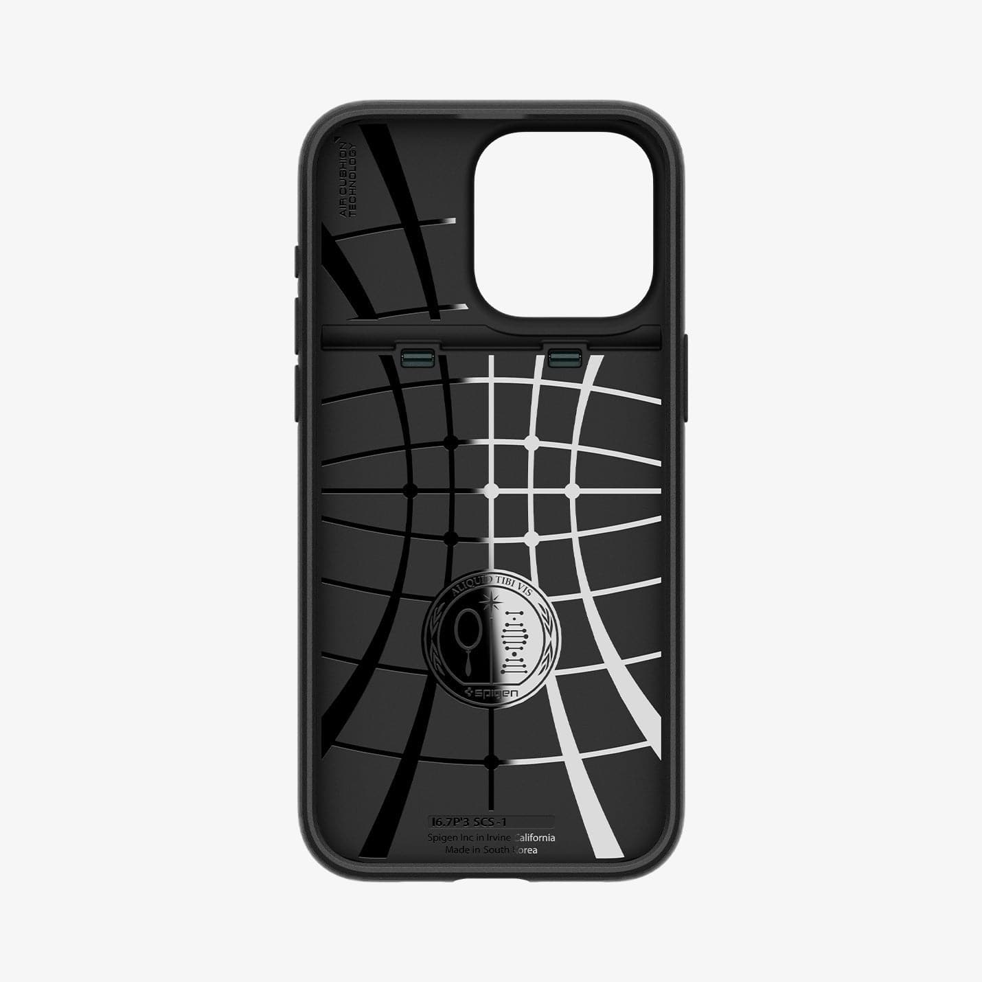 ACS06592 - iPhone 15 Pro Max Case Slim Armor CS in abyss green showing the inside of case