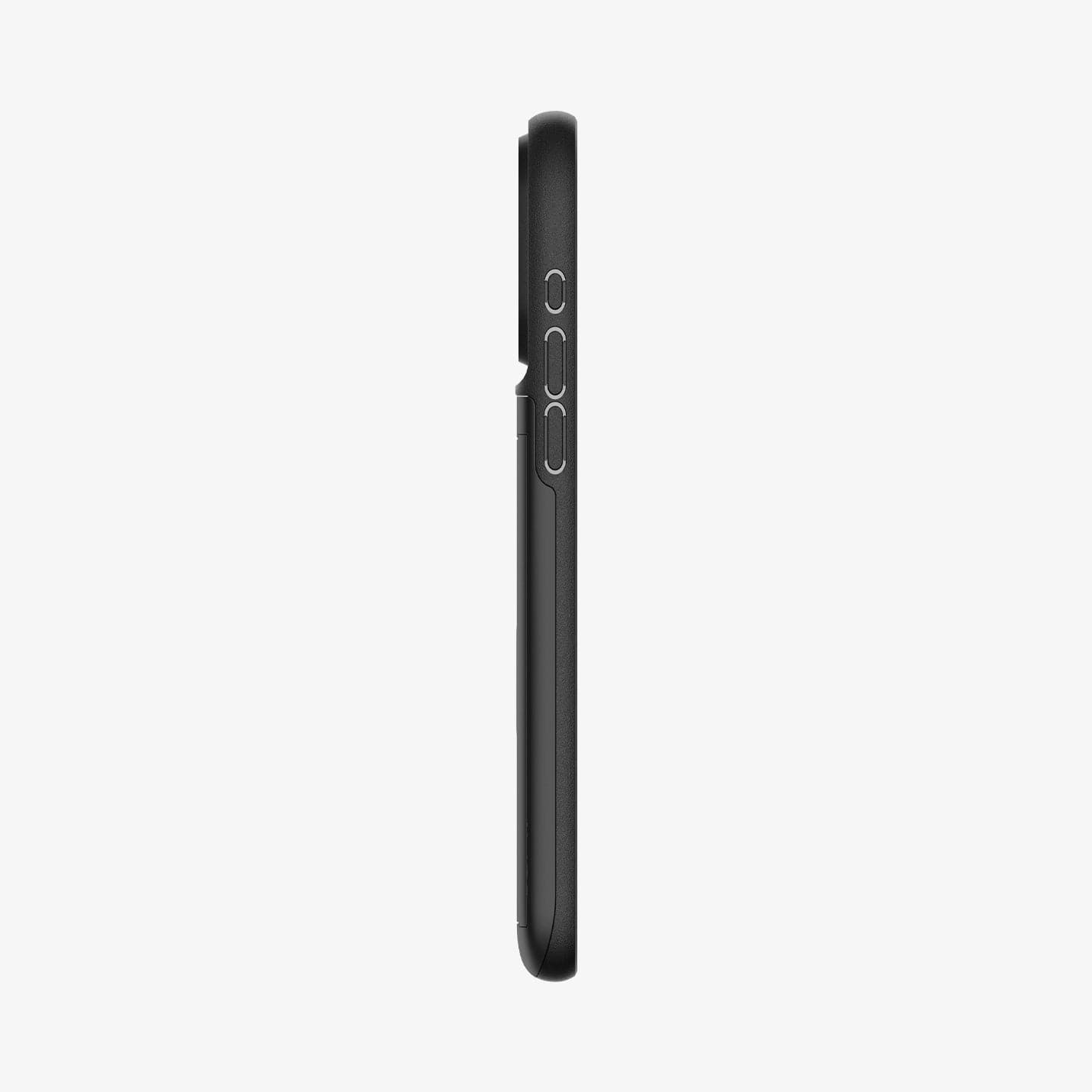 ACS06589 - iPhone 15 Pro Max Case Slim Armor CS in black showing the side