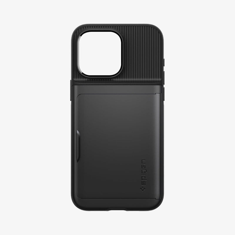 ACS06589 - iPhone 15 Pro Max Case Slim Armor CS in black showing the back