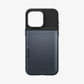 ACS06591 - iPhone 15 Pro Max Case Slim Armor CS in metal slate showing the back