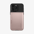 ACS06590 - iPhone 15 Pro Max Case Slim Armor CS in rose gold showing the back