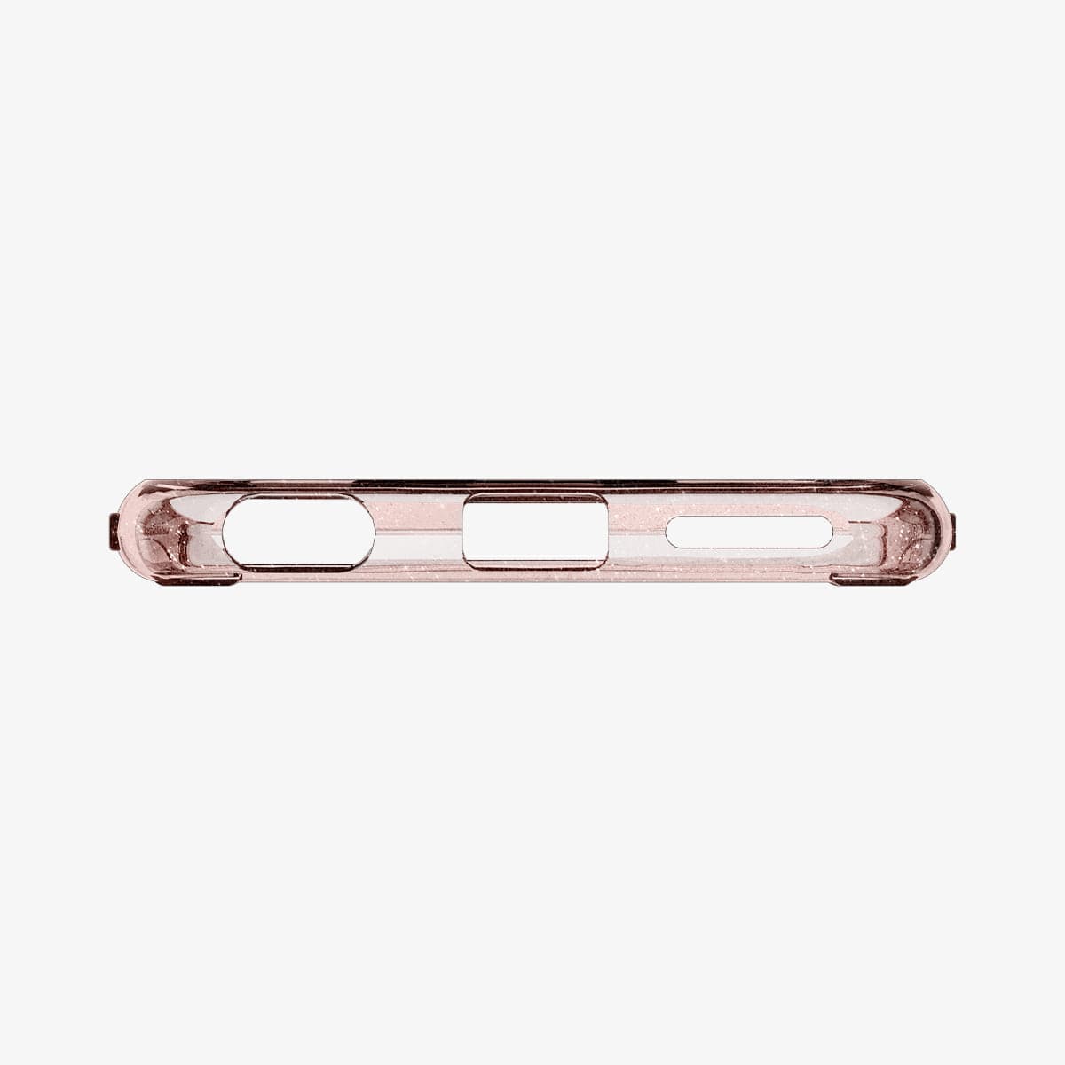 035CS21416 - iPhone 6 Series Liquid Crystal Glitter Case in rose quartz showing the bottom