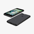 043CS20550 - iPhone 7 Series Ultra Hybrid Case in Black showing the back and front, flat