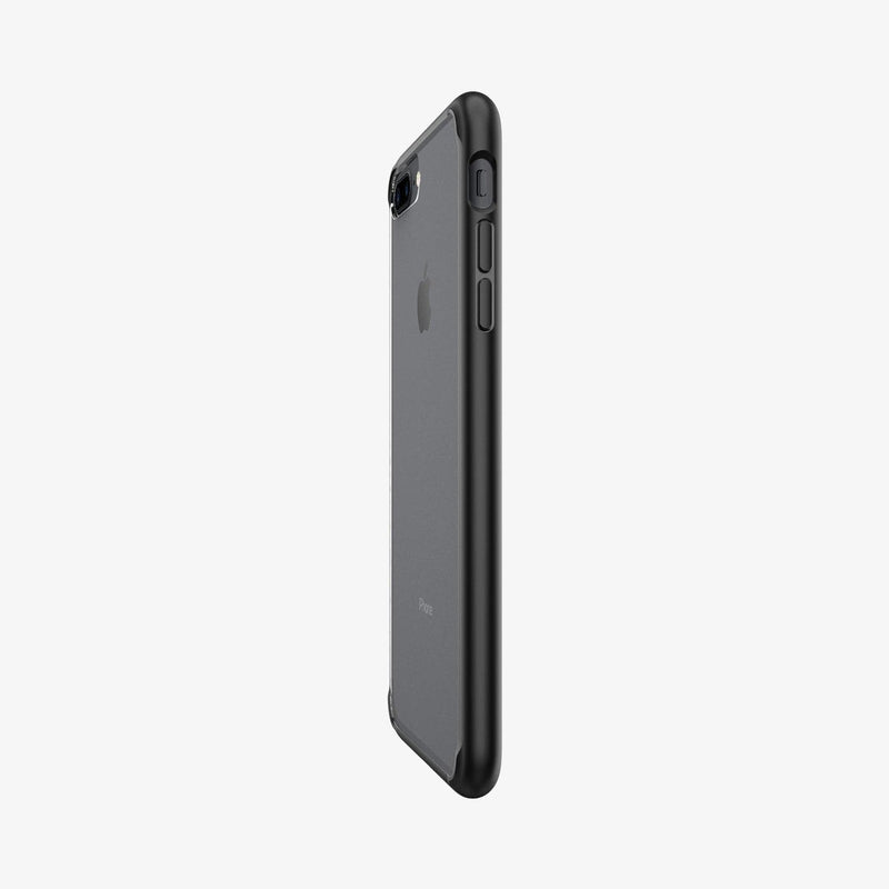 043CS20550 - iPhone 7 Series Ultra Hybrid Case in Black showing the side, partial back