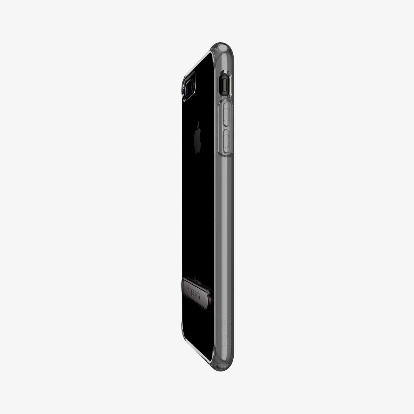 043CS20848 - iPhone 7 Series Ultra Hybrid S Case in Jet Black showing the side, partial back