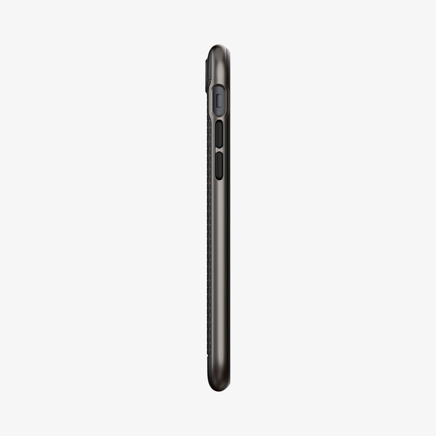 054CS22358 - iPhone 7 Series Neo Hybrid Case in Gunmetal showing the side