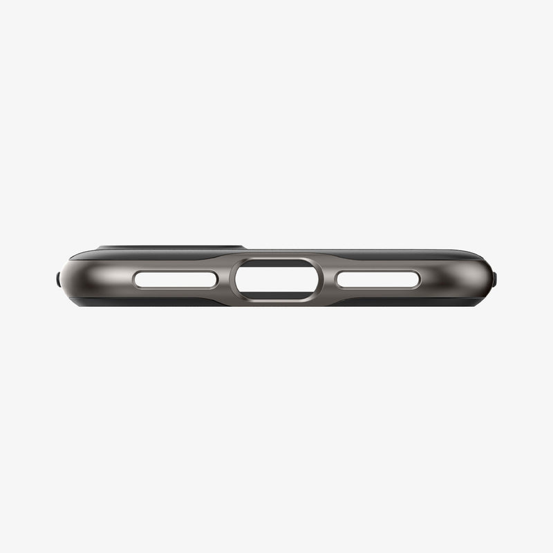 054CS22358 - iPhone SE Neo Hybrid case in gunmetal showing the bottom