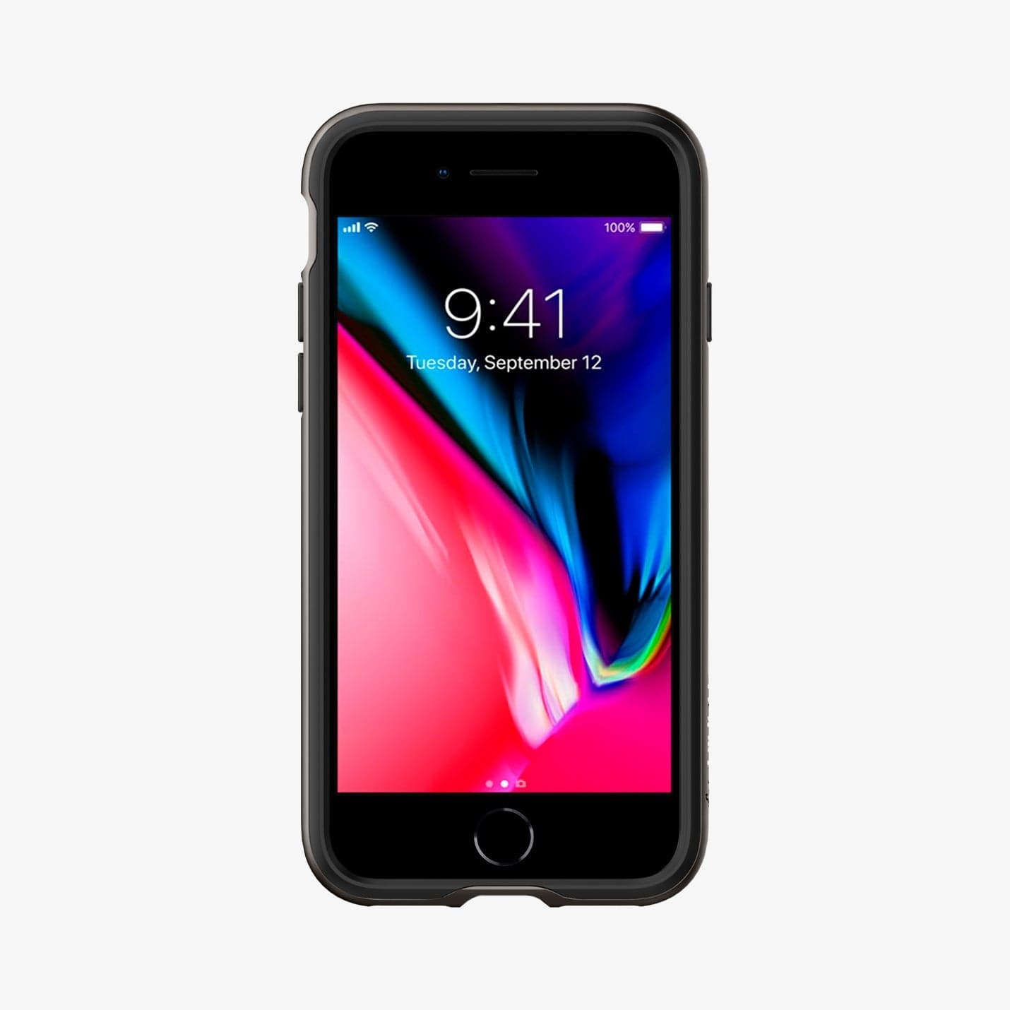 054CS22358 - iPhone 7 Series Neo Hybrid Case in Gunmetal showing the front