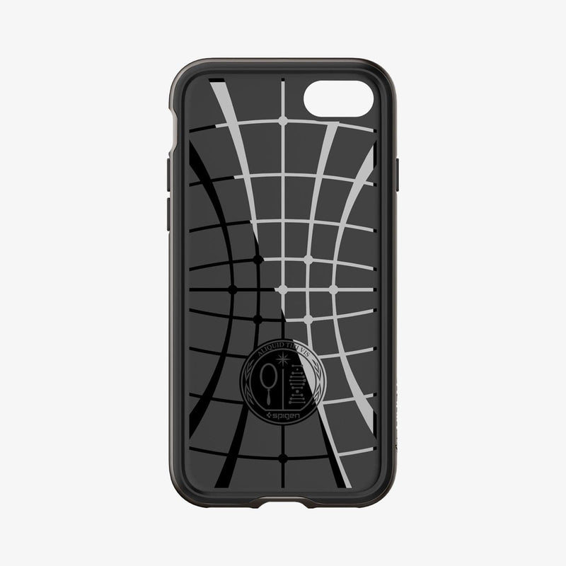 054CS22358 - iPhone 8 Series Neo Hybrid Case in Gunmetal showing the inner case with spider web pattern