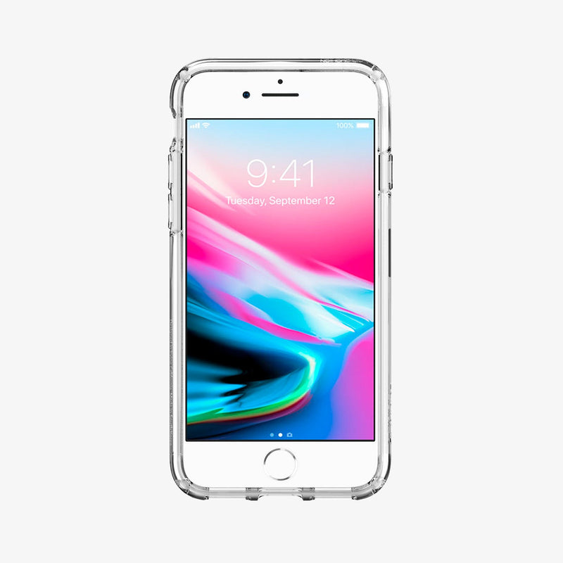 042CS20927 - iPhone SE Ultra Hybrid case in clear showing the front