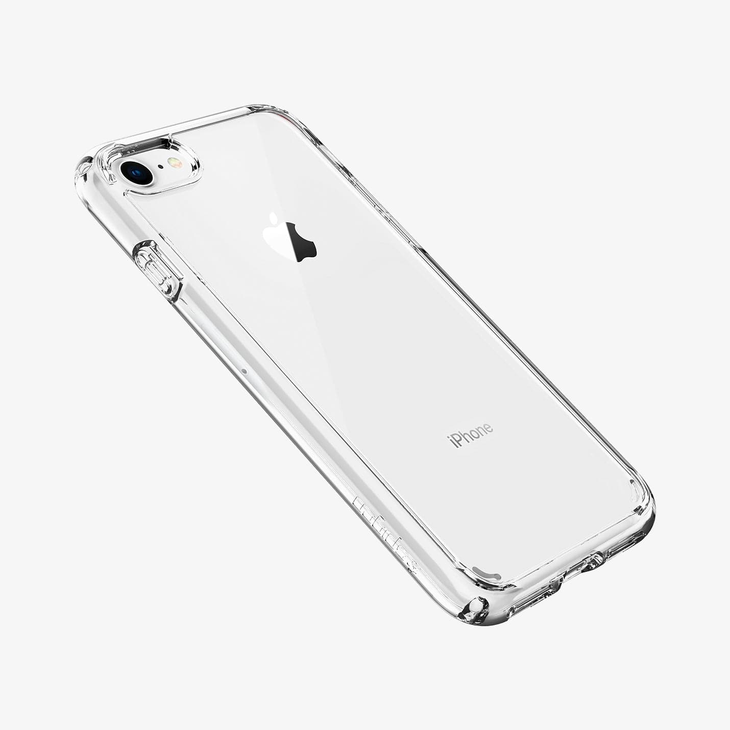 042CS20927 - iPhone 7 Series Ultra Hybrid Case in Crystal Clear showing the back, partial side