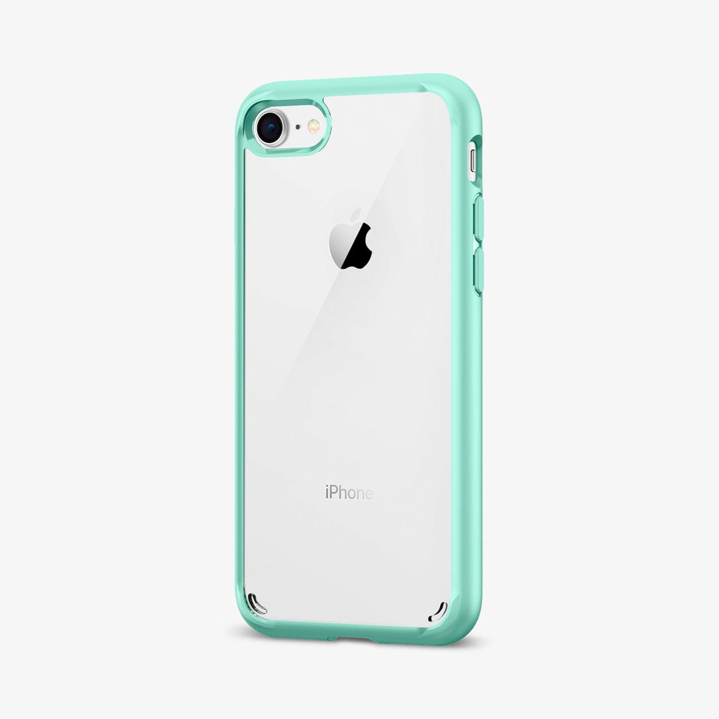042CS20925 - iPhone 7 Series Ultra Hybrid Case in Mint showing the back, partial side