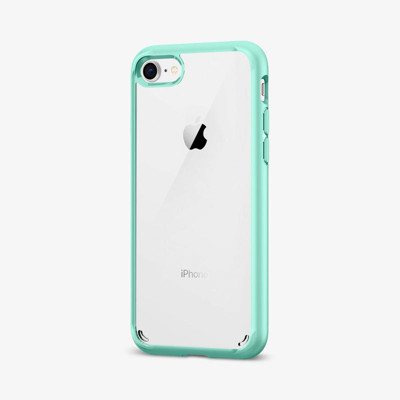 042CS20925 - iPhone SE Ultra Hybrid case in mint showing the back