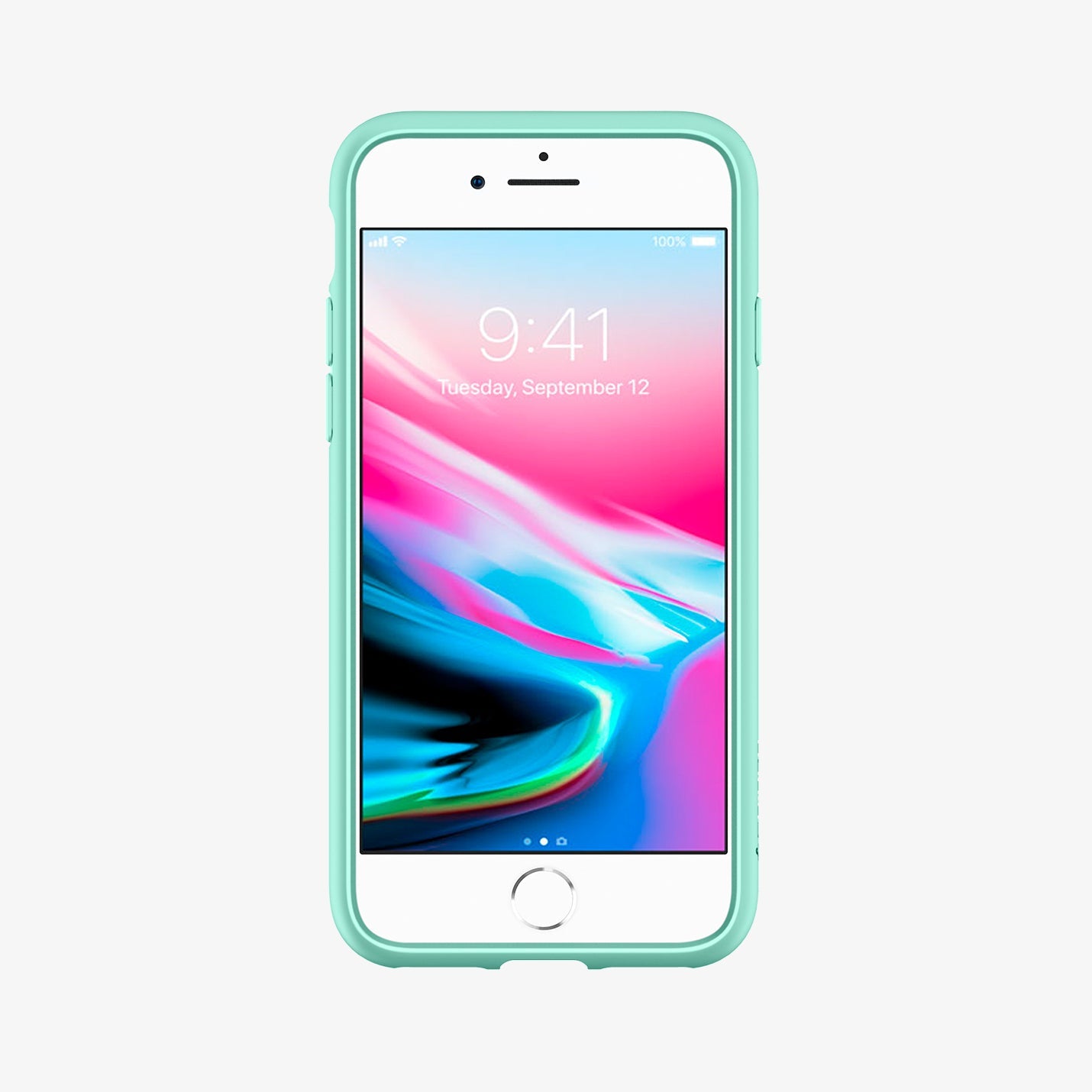 042CS20925 - iPhone SE Ultra Hybrid case in mint showing the front