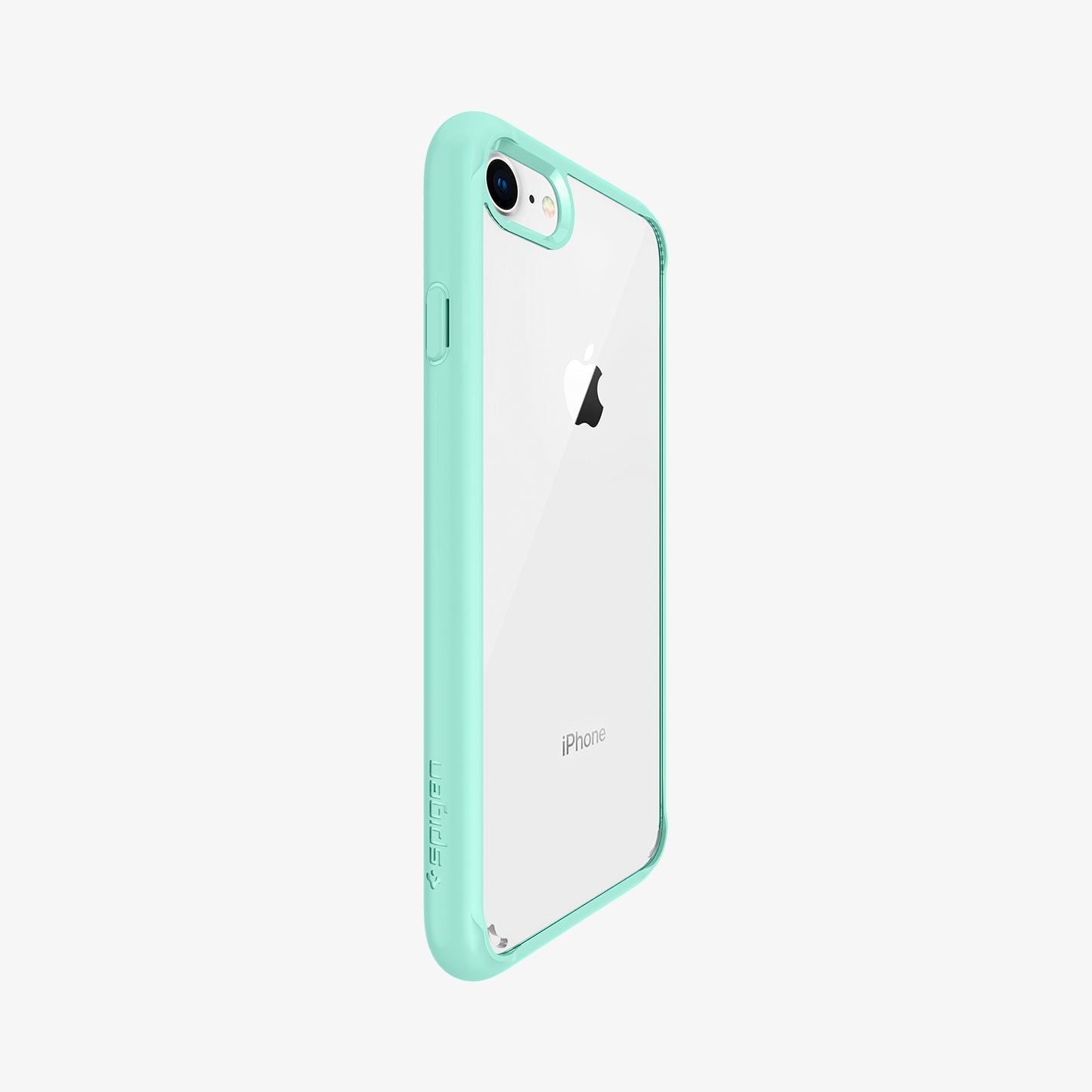 042CS20925 - iPhone SE Ultra Hybrid case in mint showing the angled side